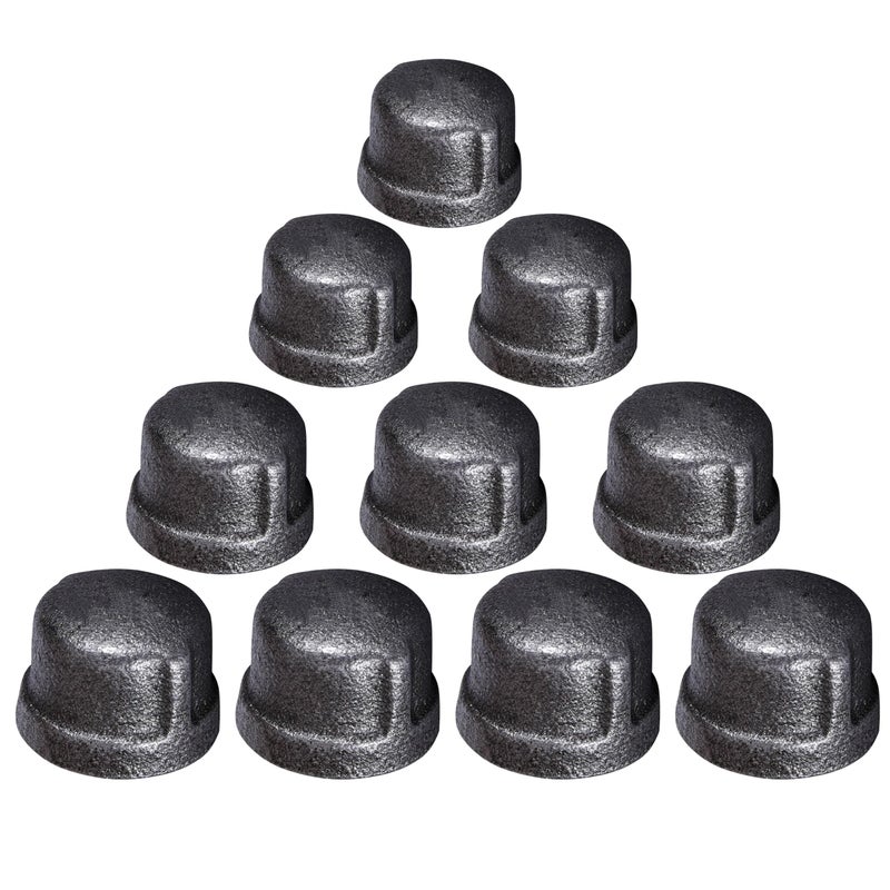 SUPPLYGIANT Supply Giant CNDQ0012-10 Pipe Cap, 1/2 in, Black - Image 1